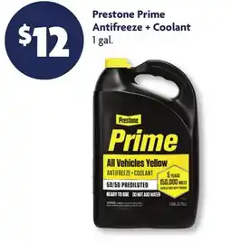 Family Dollar Prestone Prime Antifreeze + Coolant offer