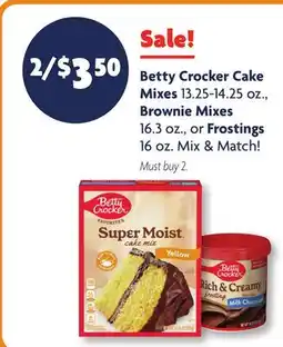 Family Dollar Betty Crocker Cake Mixes Brownie Mixes Or Frostings offer