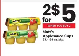Safeway Mott's Applesauce Cups offer
