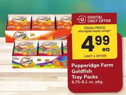 Safeway Pepperidge Farm Goldfish Tray Packs offer
