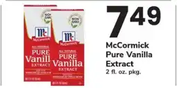 Safeway McCormick Pure Vanilla Extract offer