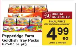 Safeway Pepperidge Farm Goldfish Tray Packs offer