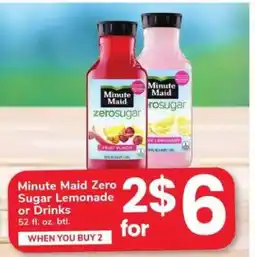 Safeway Minute Maid Zero Sugar Lemonade or Drinks offer