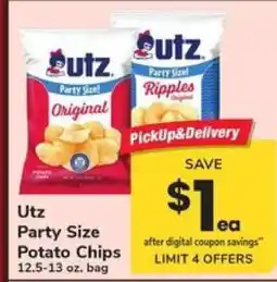 Safeway Utz Party Size Potato Chips offer