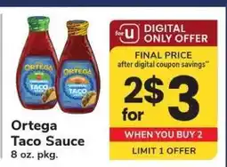 Safeway Ortega Taco Sauce offer