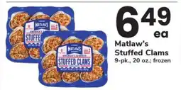 Safeway Matlaw's Stuffed Clams offer