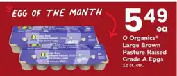 Safeway O Organics Large Brown Pasture Raised Grade A Eggs offer