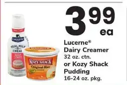 Safeway Lucerne Dairy Creamer or Kozy Shack Pudding offer