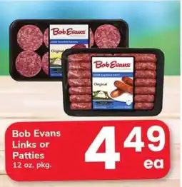 Safeway Bob Evans Links or Patties offer