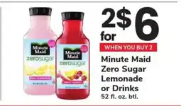 Safeway Minute Maid Zero Sugar Lemonade or Drinks offer
