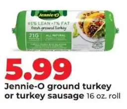 Hy-Vee Jennie-O ground turkey or turkey sausage offer