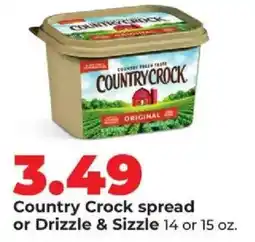 Hy-Vee Country Crock spread or Drizzle & Sizzle offer