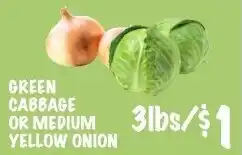 Foodarama Green cabbage or medium yellow onion offer