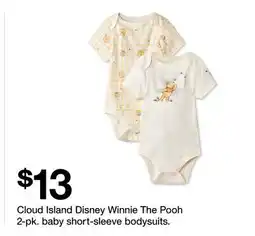 Target Cloud Island Disney Winnie The Pooh 2-pk. baby short-sleeve bodysuits offer
