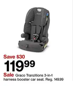 Target Graco Tranzitions 3-in-1 harness booster car seat offer