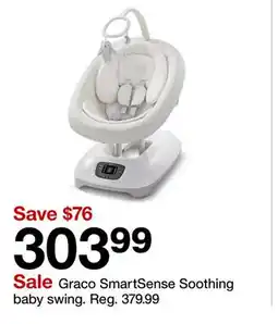 Target Graco SmartSense Soothing baby swing offer