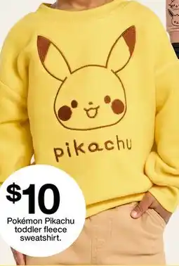 Target Pokémon Pikachu toddler fleece sweatshirt offer