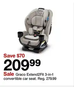 Target Graco Extend2Fit 3-in-1 convertible car seat offer