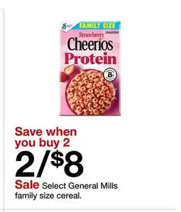 Target Select General Mills family size cereal offer