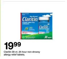Target Claritin 30-ct. 24-hour non-drowsy allergy relief tablets offer