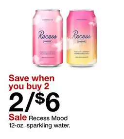 Target Recess Mood 12-oz. sparkling water offer