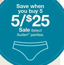 Target Select Auden panties offer
