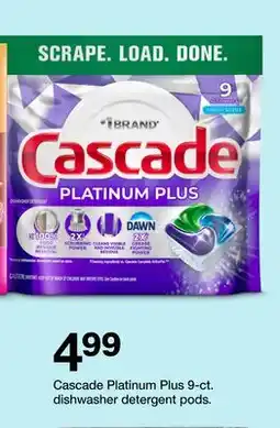 Target Cascade Platinum Plus 9-ct. dishwasher detergent pods offer