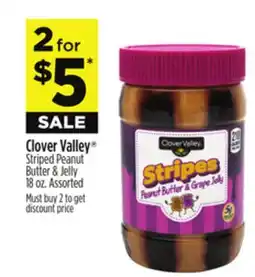 Dollar General Clover Valley Striped Peanut Butter & Jelly offer