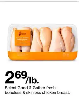 Target Select Good & Gather fresh boneless & skinless chicken breast offer