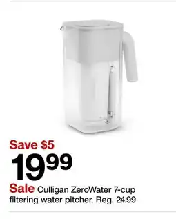 Target Culligan ZeroWater 7-cup filtering water pitcher offer