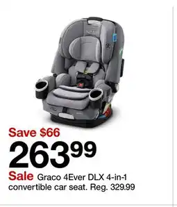 Target Graco 4Ever DLX 4-in-1 convertible car seat offer