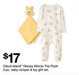 Target Cloud Island Disney Winnie The Pooh 2-pc. baby romper & toy gift. set offer