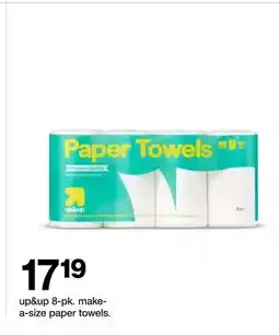 Target up & up 8-pk. make-a-size paper towels offer