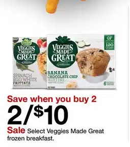 Target Select Veggies Made Great frozen breakfast offer