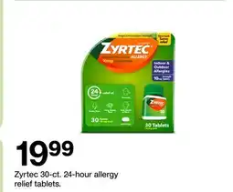 Target Zyrtec 30-ct. 24-hour allergy relief tablets offer