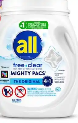 Target All Mighty Pacs 60-ct. laundry detergent pacs offer