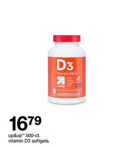 Target up & up 500-ct. vitamin D3 softgels offer