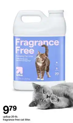Target up & up 20-lb. fragrance-free cat litter offer
