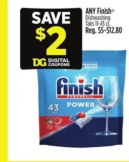 Dollar General ANY Finish Dishwashing Tabs offer