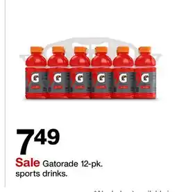Target Gatorade 12-pk. sports drinks offer