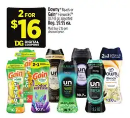 Dollar General Downy Beads or Gain Fireworks offer