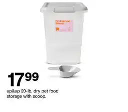 Target up&up 20-lb. dry pet food storage with scoop offer