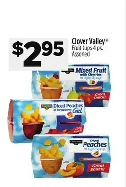Dollar General Clover Valley Fruit Cups offer
