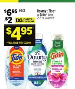 Dollar General Downy , Tide or Gain Rinse offer