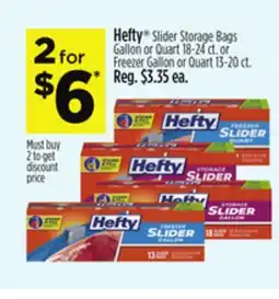 Dollar General Hefty Slider Storage Bags Gallon or Quart or Freezer Gallon or Quart offer