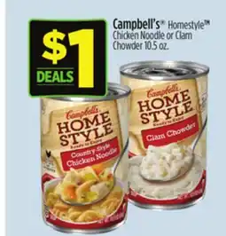 Dollar General Campbell's Homestyle Chicken Noodle or Clam Chowder offer