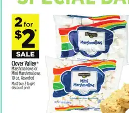 Dollar General Clover Valley Marshmallows or Mini Marshmallows offer