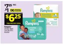 Dollar General Pampers Sensitive Wipes offer