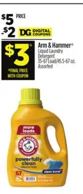 Dollar General Arm & Hammer Liquid Laundry Detergent offer