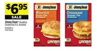 Dollar General Jimmy Dean Breakfast Sandwiches offer